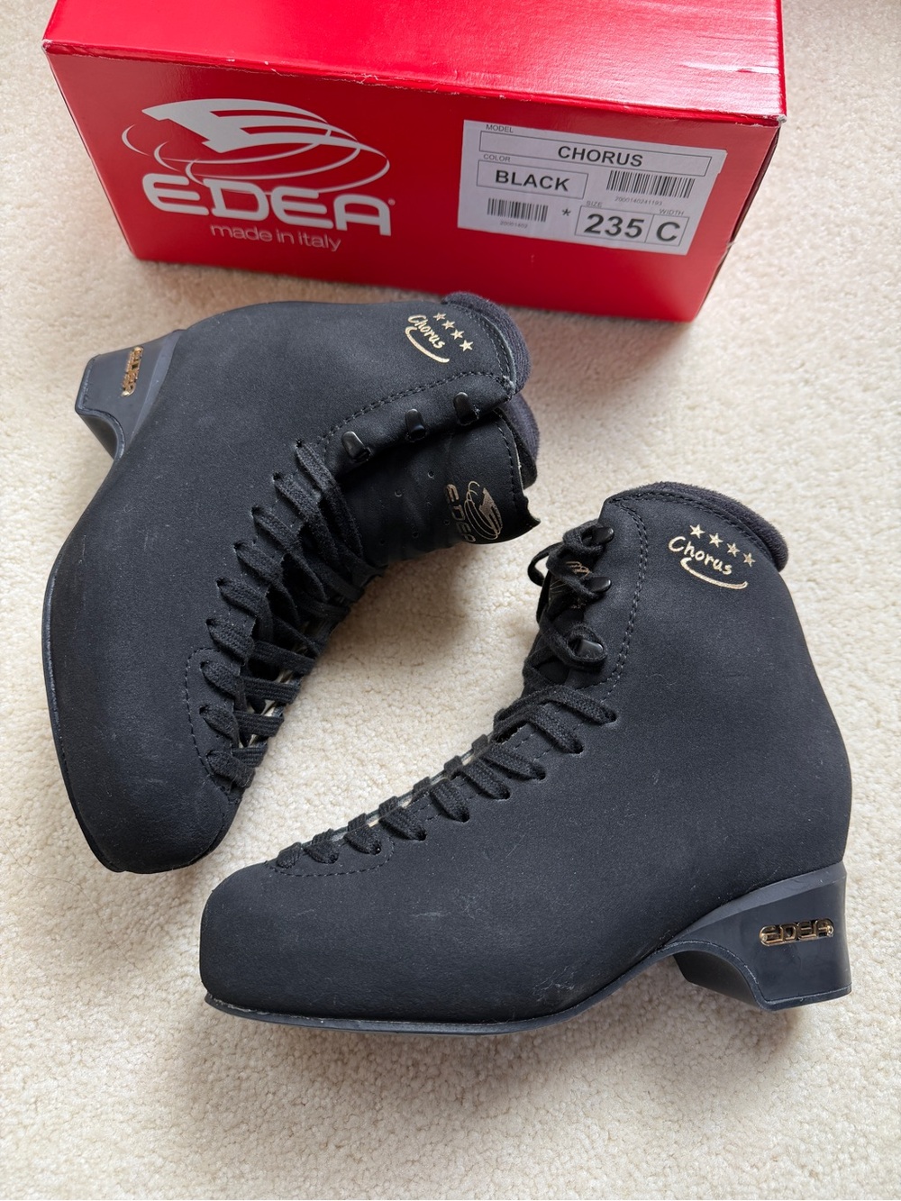 EDEA Chorus Boy’s Black Figure Skating Boots 235C
